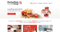 Desktop Screenshot of portionpackeurope.com
